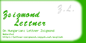 zsigmond lettner business card
